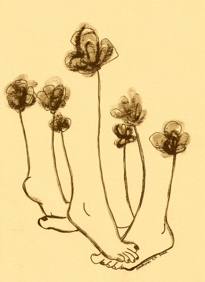 Whimsical Feet Flowers by Santhosh ch