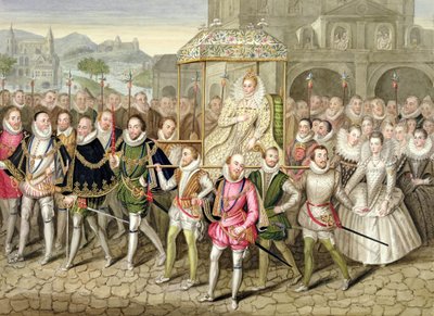Queen Elizabeth I in procession with her Courtiers by Sarah Countess of Essex