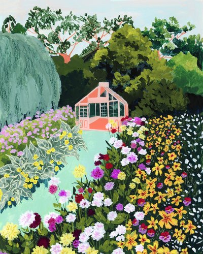 Blooming Garden Greenhouse by Sarah Gesek