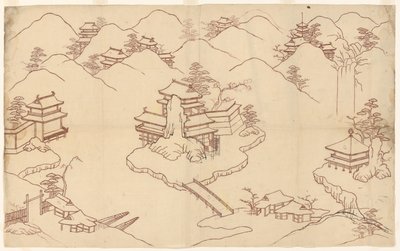 Landscape in Chinese Style by Sasaya (workshop of)