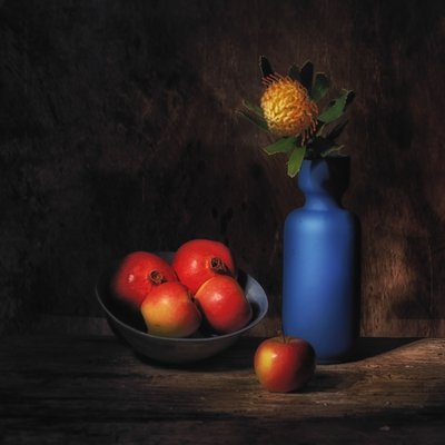 Moody Still Life Fruit by Saskia Dingemans