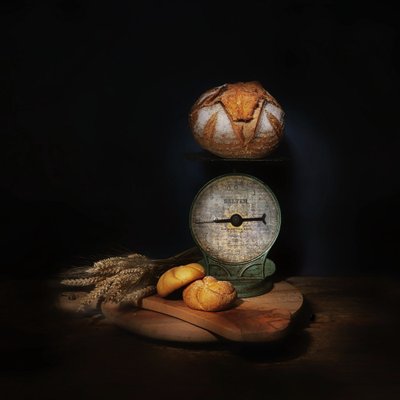 Sourdough Bread and Scale by Saskia Dingemans