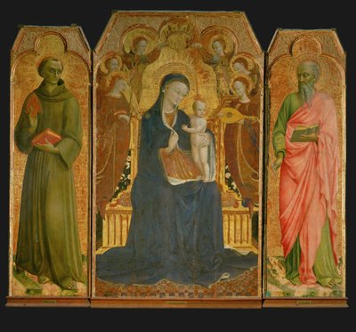 Polyptych. Center: Madonna and Child Surrounded by Sassetta (c.1392-1450)