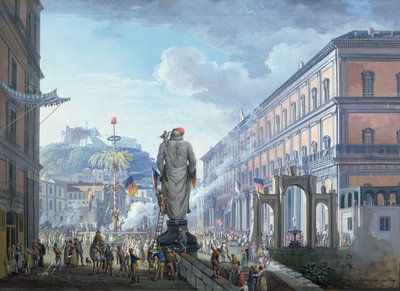 The Palazzo Reale, at the Moment When the Tree of Liberty was Cut Down and the Troops en Masse were Directed by the English in 1799 by Saviero Xavier della Gatta