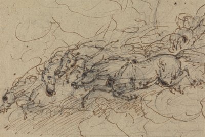 Four Horses Galloping: A Mythological Study, Possibly for Phaeton
