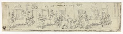 Antique Relief of Chariot Race by Sébastien Le Clerc the elder