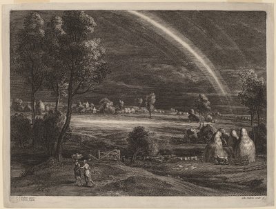 Landscape with a Large Rainbow by Schelte Adams Bolswert after Sir Peter Paul Rubens