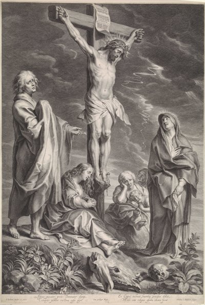 Christ on the Cross, with Mary and John by Schelte Adamsz. Bolswert