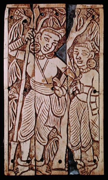 Relief Depicting Two Women Under an Asoka Tree, from Begram by School Afghan