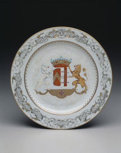 Plate with coat of arms by School Chinese