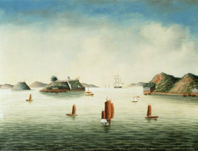 View of Canton Area, c.1850 by School Chinese