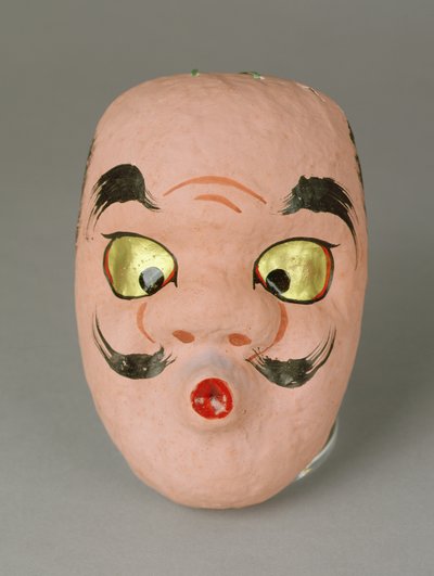 Mask of an old man trying to whistle, Japanese by Japanese School