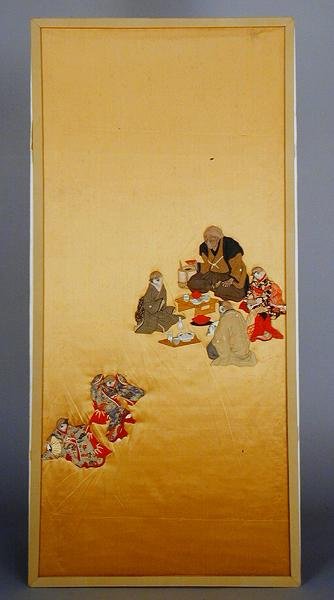 Screen Panel Decorated with a Scene from 