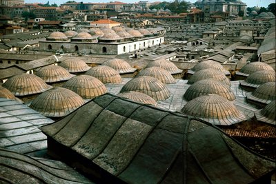 Panoramic View of Istanbul, with Domes of the Great Bazaar by School Ottoman