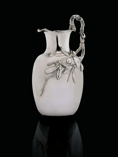 A silver pitcher, marked Grachev Brothers with the Imperial Warrant, St, c. 1899 by School Russian