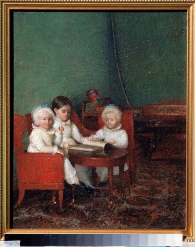 Children in an Interior by School Russian