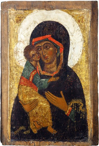 Russian Icon: The Virgin of Vladimir by School Russian