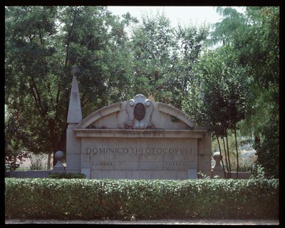 View of El Greco monument by School Spanish