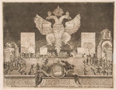 Fireworks in Moscow on 1 January 1704 on the Occasion of the Capture of the Swedish Fortress Nyenskans by Schoonebeek