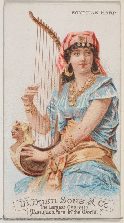 Egyptian Harp, from the Musical Instruments series N82 for Duke brand cigarettes, 1888 by Schumacher and Ettlinger