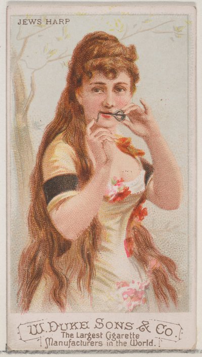 Jews Harp, from the Musical Instruments series N82 for Duke brand cigarettes, 1888 by Schumacher and Ettlinger