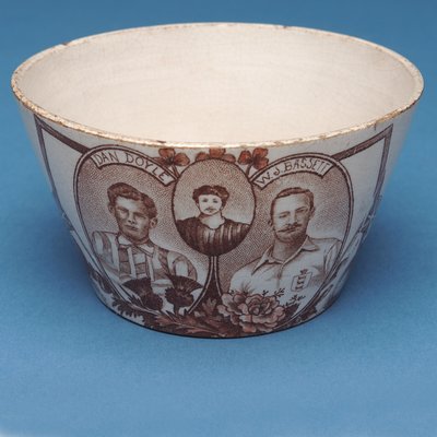 England v. Scotland souvenir bowl (ceramic) by Scottish School