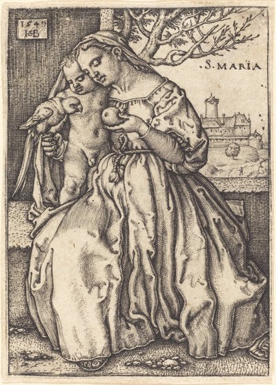 Virgin and Child with a Parrot by Sebald Beham