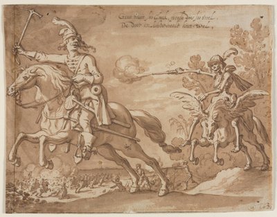 Death on Horseback Chasing a Flying Knight, 1631 by Sebastian Vrancx