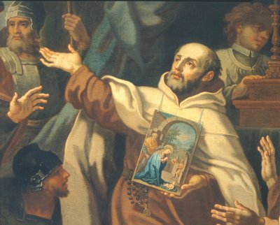 Delivery of Venerated Image of Our Lady of Victory to Father Domenico di Gesu Maria, Church of Santa Maria della Vittoria, Rome by Sebastiano Conca