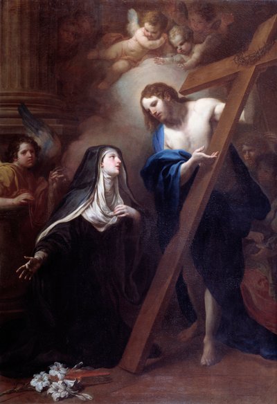 Jesus Appears to St. Clare of Montefalco by Sebastiano Conca