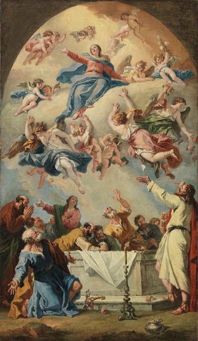 The Assumption of Mary by Sebastiano Ricci