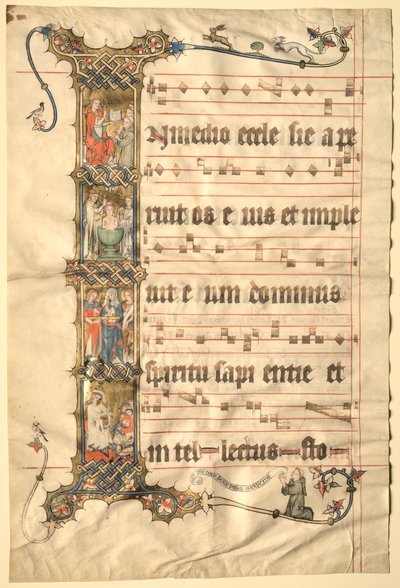 Leaf from the Wettinger Gradual: Historiated Initial I by Second Master of the Wettinger Gradual