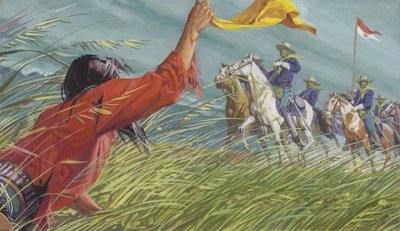 Billy Dixon Waving with Relief by Severino Baraldi