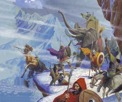 Hannibal crosses the Alps by Severino Baraldi