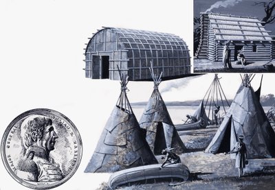 The homes of the different types of American Indians by Severino Baraldi