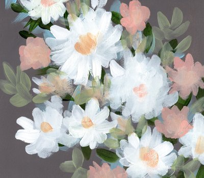 Soft Pink and White Blooms by Shelley Hampe