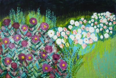 Vibrant Night Garden by Shelley Hampe