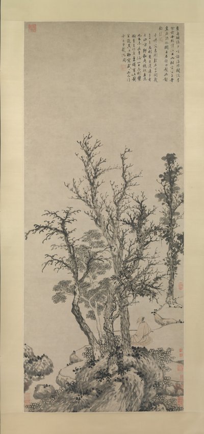 Silent Angler in an Autumn Wood by Shen Zhou