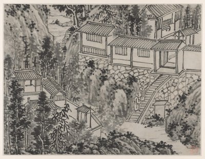 Twelve Views of Tiger Hill, Suzhou: The Pine Retreat by Shen Zhou
