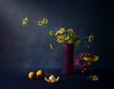 Moody Flowers and Fruit by Shi &amp Wei