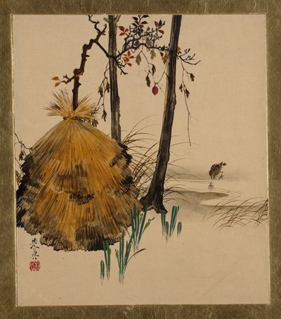 Snow Shelter for a Tree with Sparrow by Shibata Zeshin