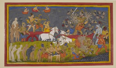 Rama Kills Ravana with the Brahma Weapon; Celestials Rejoice and Vibhishana Pays Homage by S?hibdin S?hibdin