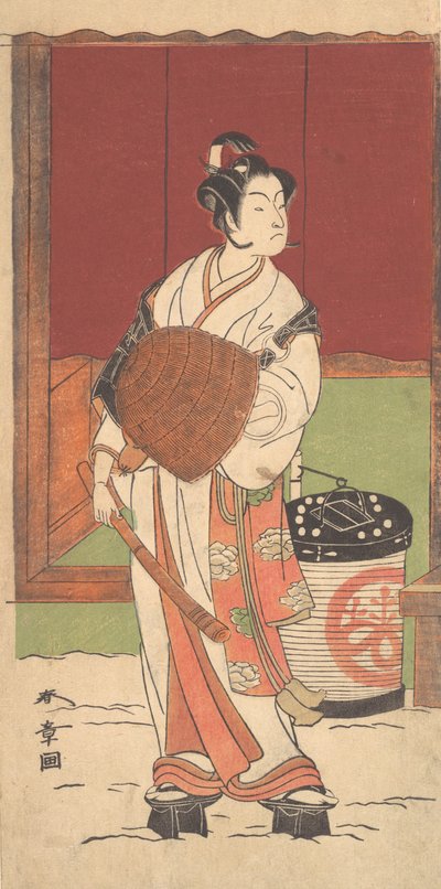 The Actor Ichikawa Monosuke II in the Role of Daito-no-miya Disguised as a Komuso by Shunsho