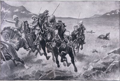 Running the gauntlet: a lancer patrol under crossfire by Sidney Paget