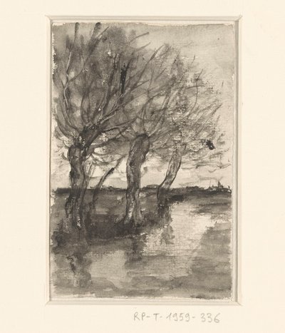 Trees Along a Ditch by Sientje Mesdag van Houten