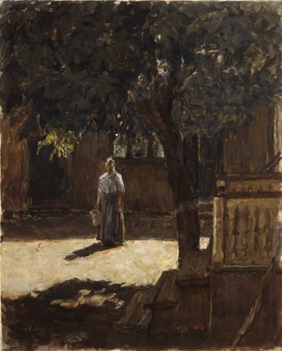 Chestnut Tree in Farm Yard by Signe Scheel