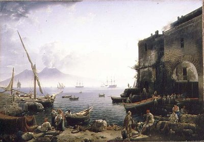 View of Naples, the Santa Lucia Embankment by Silvestr Fedosievich Shchedrin