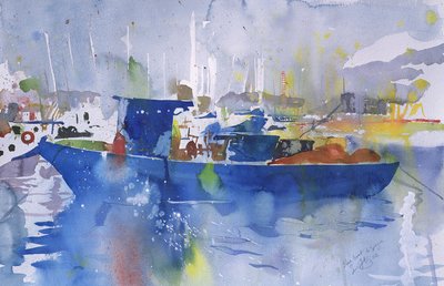 Blue Boat La Spezia, Italy, 2002 by Simon Fletcher