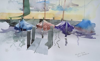 The Five Boats, 2002 by Simon Fletcher