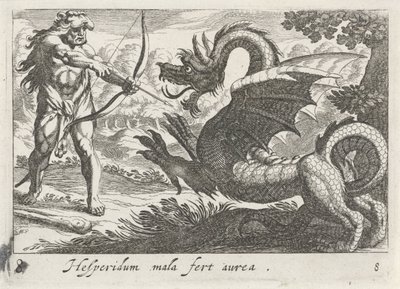 Hercules Kills the Dragon Ladon by Simon Frisius